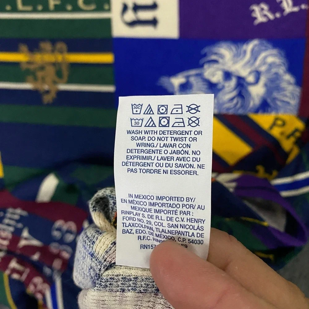 Polo Ralph Lauren Thermal Shirt Mens XL Rugby Collegiate Waffle Pajama Sleep - Picture 5 of 9